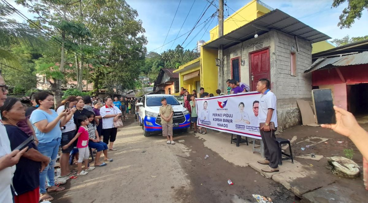 Partai Perindo Manado Akan Lakukan Pembenahan Lokasi Terdampak Banjir