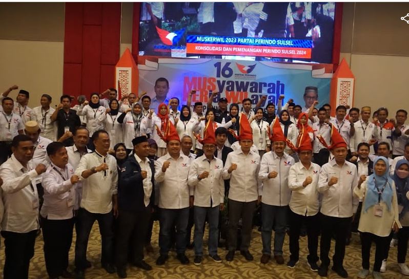Gelar Muskerwil, Bacaleg Sulsel Deklarasi Siap Menangkan Partai Perindo di Pemilu 2024