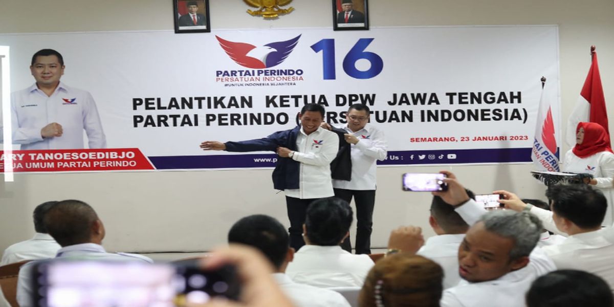 Lantik Mayjen TNI (Purn) Wuryanto, HT Yakin Partai Perindo Menuai Banyak Suara di Jateng