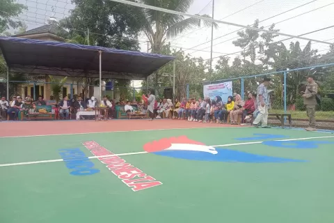 Perbaikan Lapangan di Pesanggrahan Bermula dari Pembagian Gerobak Perindo 