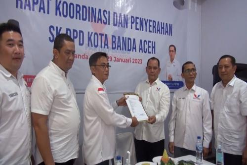 Partai Perindo Aceh Gelar Rakor dan Penyerahan SK Pengurus DPD