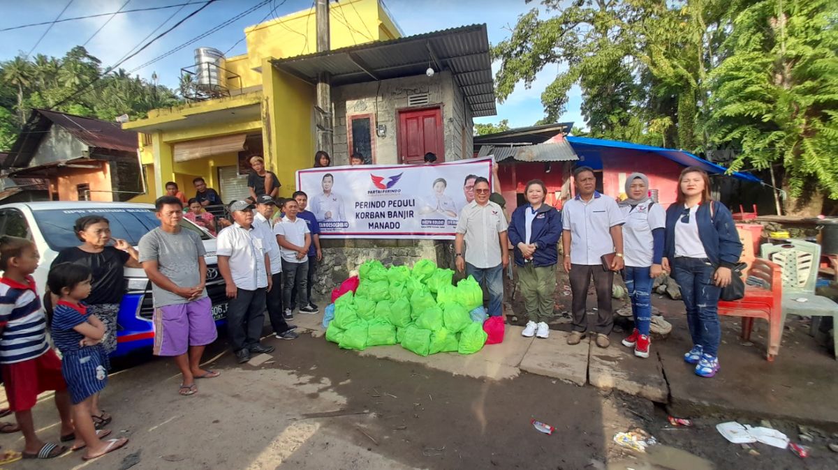 Partai Perindo Bantu Korban Banjir Manado, Yerry Tawalujan: Kami Turut Merasakan Duka