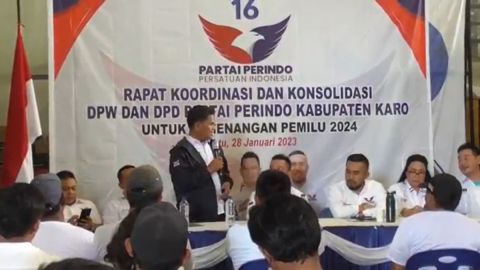 Road Show di DPD Perindo Karo, Rudi Zulham Minta Kader Solid Hadapi Pemilu 2024 