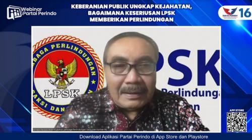 Saat Ketua LPSK Ceritakan Pengajuan JC Bharada E dalam Webinar Partai Perindo