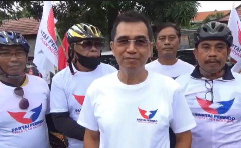 Bersepeda Bersama Sosialisasikan Pemilu 2024, Ini Pesan Ketua DPW Partai Perindo Bali 