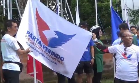 DPW Partai Perindo Bali Bersepeda Bersama Sosialisasikan Pemilu 2024 