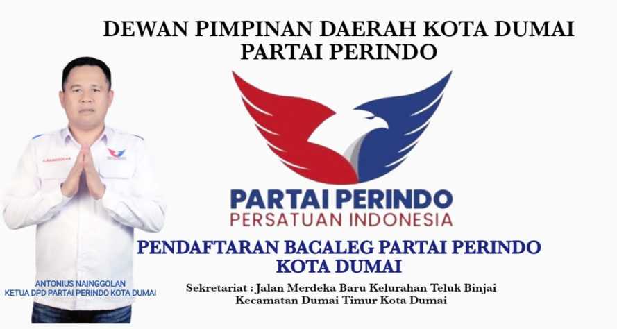 Segera Meluncur, DPD Partai Perindo Kota Dumai Buka Pendaftaran Bacaleg Tanpa Mahar
