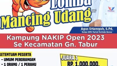 Bakal Seru! Partai Perindo Berau Akan Gelar Lomba Pancing Udang Minggu Ini