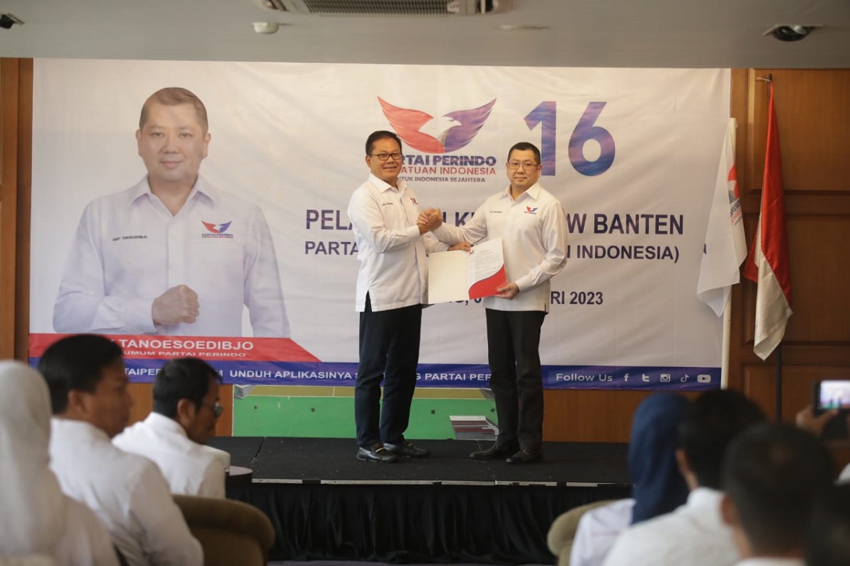 Joko Warsito Resmi Dilantik HT Jadi Ketua DPW Partai Perindo Banten