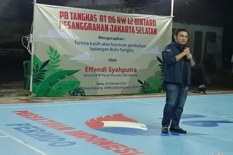 Lapangan Bulu Tangkis di Bintaro Direnovasi, Warga: Terima Kasih Partai Perindo 