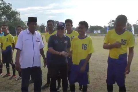 Majukan Olahraga di Daerah, Partai Perindo Tulang Bawang Gelar Turnamen Sepak Bola 