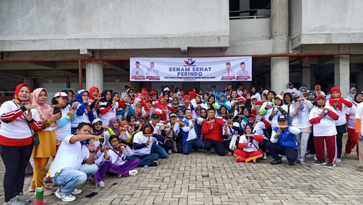 Jalin Silaturahmi, Partai Perindo Lampung Hadiri Senam Sehat DPD Tubaba   	