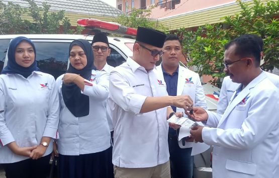 DPW Partai Perindo Riau Serahkan Ambulans ke DPD Inhu untuk Bantu Masyarakat