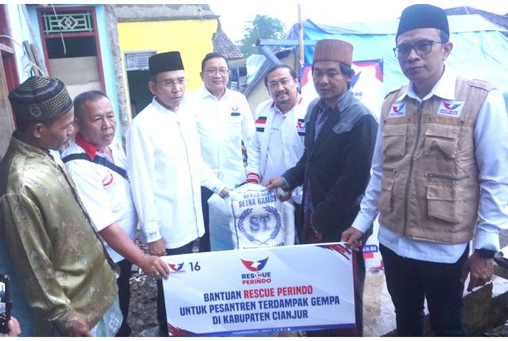 Kepedulian Perindo Bantu Rakyat, TGB Zainul Majdi: Korban Gempa Cianjur Tak Sendirian