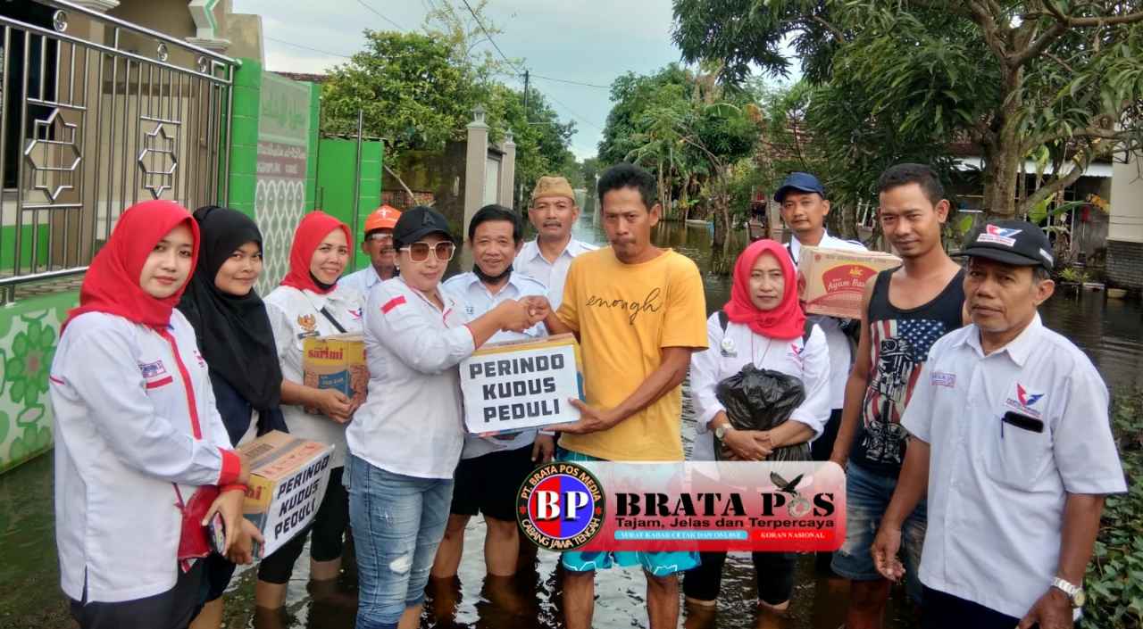 Partai Perindo Kudus Berikan Bansos Kepada Warga Terdampak Banjir