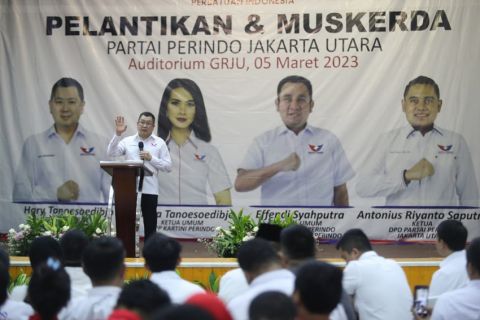 Lantik Pengurus DPD Partai Perindo Jakut, HT: Fokus Kita Membangun Masyarakat