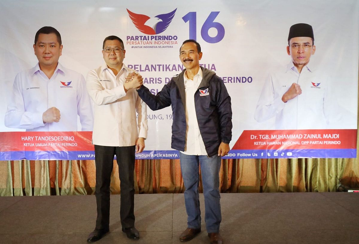 Lantik Umar Sanusi Jadi Ketua DPW Perindo Jabar, HT Optimtistis Raih Suara Maksimal