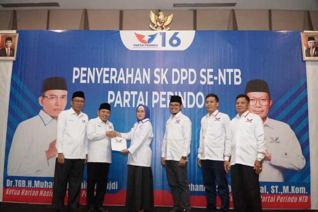 Terima SK Kepengurusan, Partai Perindo Lombok Utara Langsung Gaspol Bidik 4 Kursi Dewan