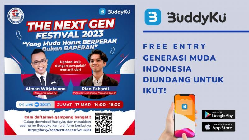 Ikuti Secara Gratis! The Next Gen Festival 2023: yang Muda Harus BERPERAN Bukan BAPERAN