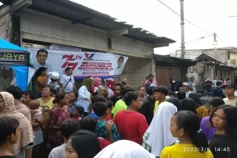 Partai Perindo Beri Bantuan Sembako untuk Warga Korban Kebakaran Depo Pertamina Plumpang 
