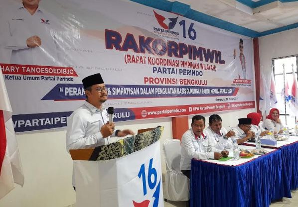 Rakorpimwil Partai Perindo Bengkulu, Ferry Kurnia: Pemilu 2024 Kita Harus Menang!