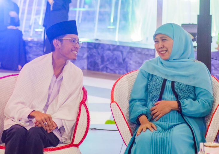 Bertemu Khofifah di Tabligh Akbar MAS, Wakil Ketua Partai Perindo Jatim Mas Kiai Rifqi Bahas Banyak Hal