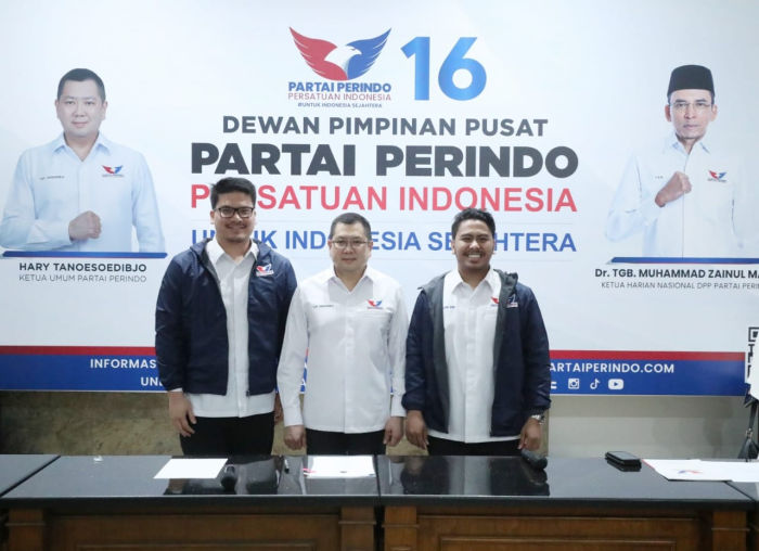 Hary Tanoesoedibjo Lantik Dua Kader Muda Baru di Perindo, Michael Sianipar dan Najmi Mumtaza