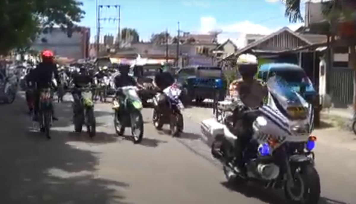 Dikawal Motor Trail, Bacaleg Partai Perindo Sulteng Mendaftar ke KPU