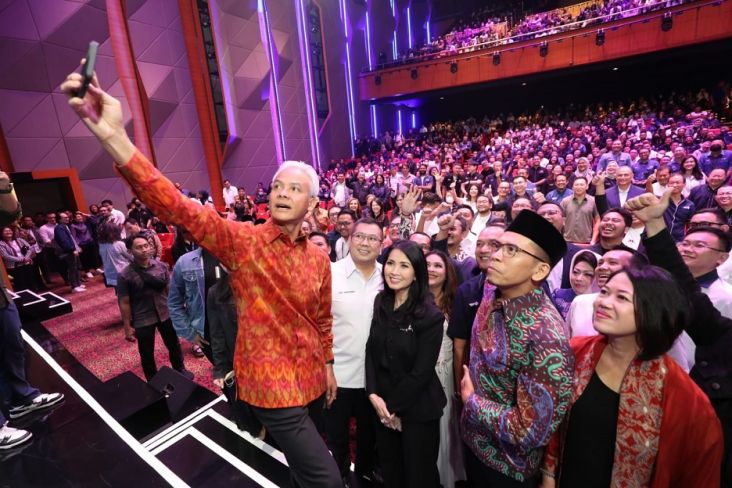 Ditanya HT Sosok Cawapres Ideal, Ganjar: Kalau Ada Dukungan Partai Perindo Saya Ceritakan 