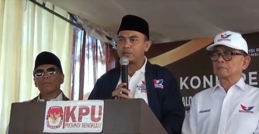 Heri Budianto Pimpin Pendaftaran Bacaleg Partai Perindo di Bengkulu
