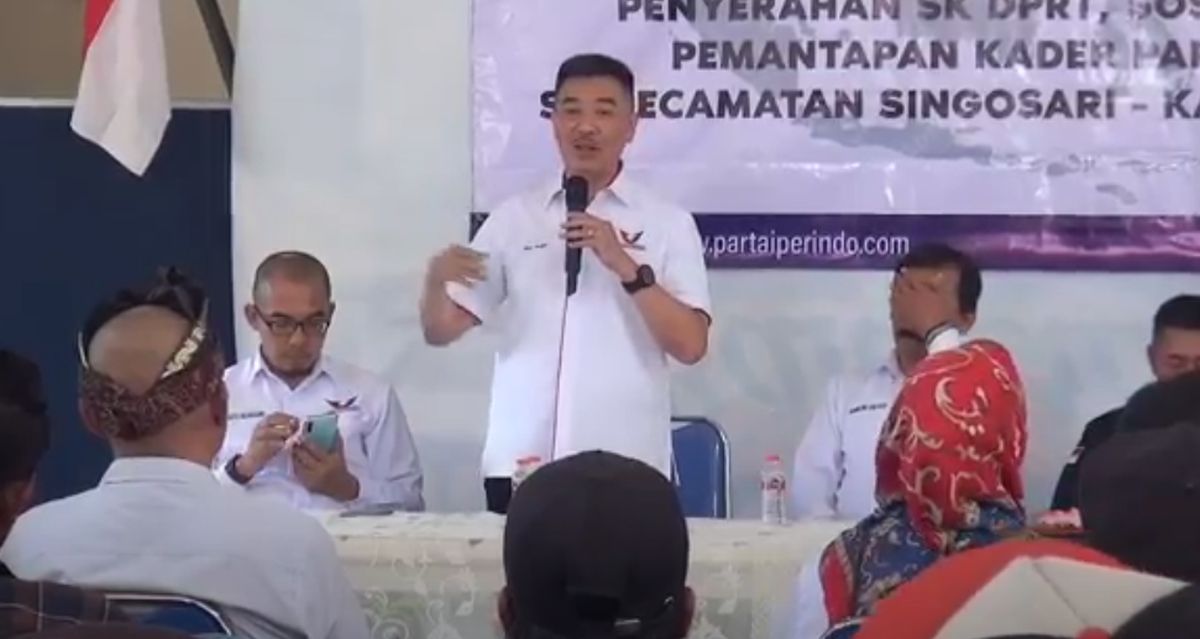 Lantik DPRt se-Kecamatan Singosari, Ketua DPP Partai Perindo: Segera Bergerak!