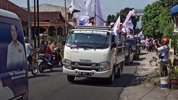 Pendaftaran Caleg ke KPU, Ratusan Kader Partai Perindo Pematangsiantar