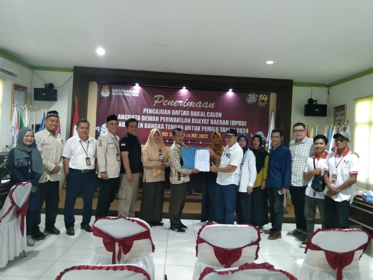 Partai Perindo Bangka Tengah Daftarkan 30 Bacaleg ke KPU, 13 di Antaranya Perempuan