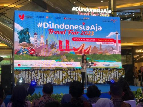 Wamenparekraf Angela Tanoesoedibjo Buka Event Di Indonesia Aja Travel Fair 2023