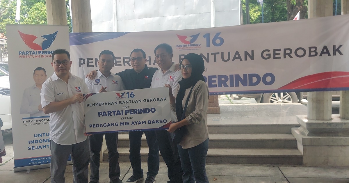 Dapat Bantuan Gerobak Perindo, Pedagang Mi Ayam Jadi Makin Semangat Jualan