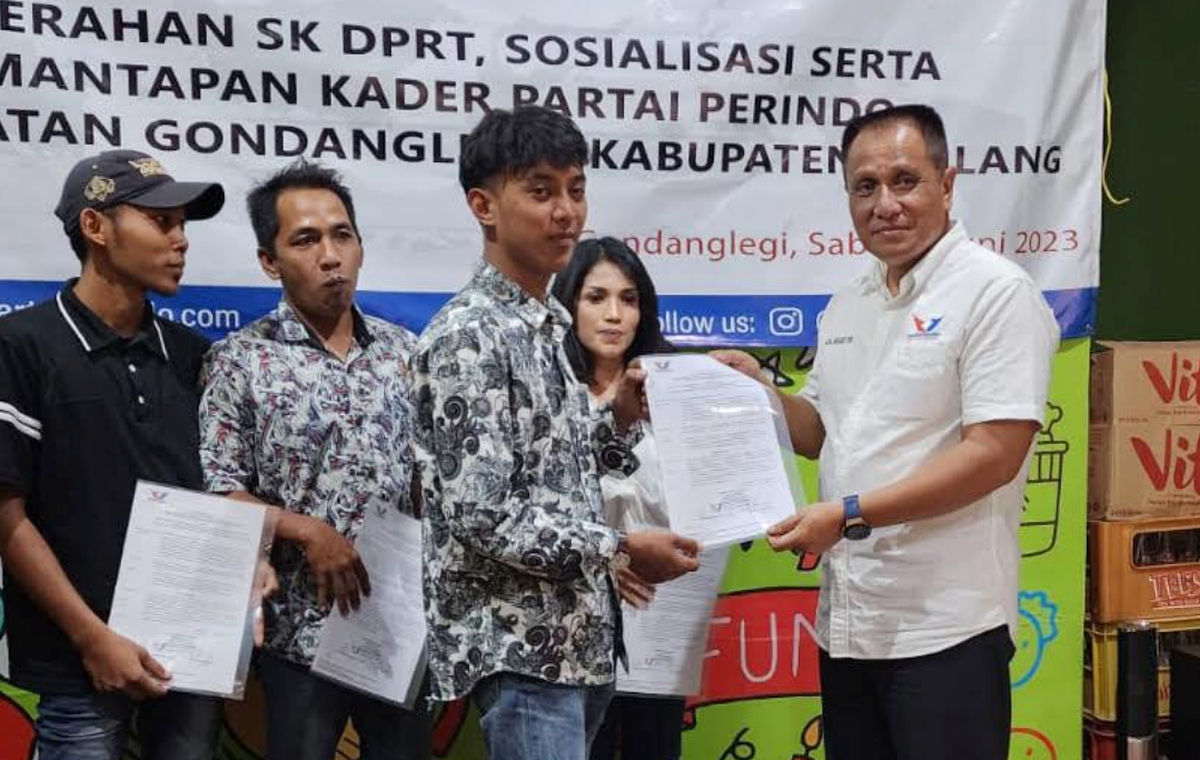Lantik DPRt Gondanglegi, Partai Perindo Malang: Harus Menangkan Caleg di Dapilnya