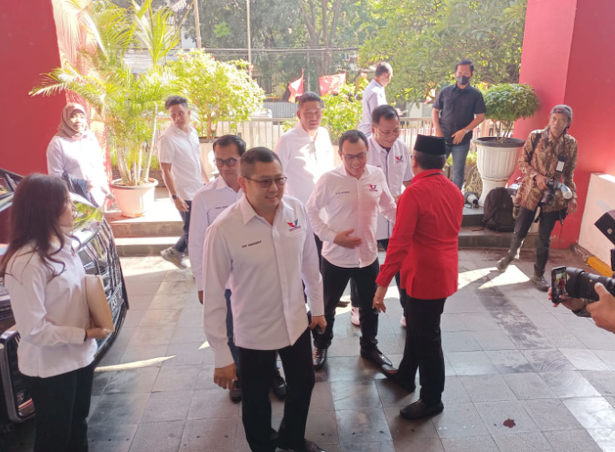 Hary Tanoesoedibjo dan Petinggi Partai Perindo Tiba di DPP PDIP, Bahas Kerja Sama Politik