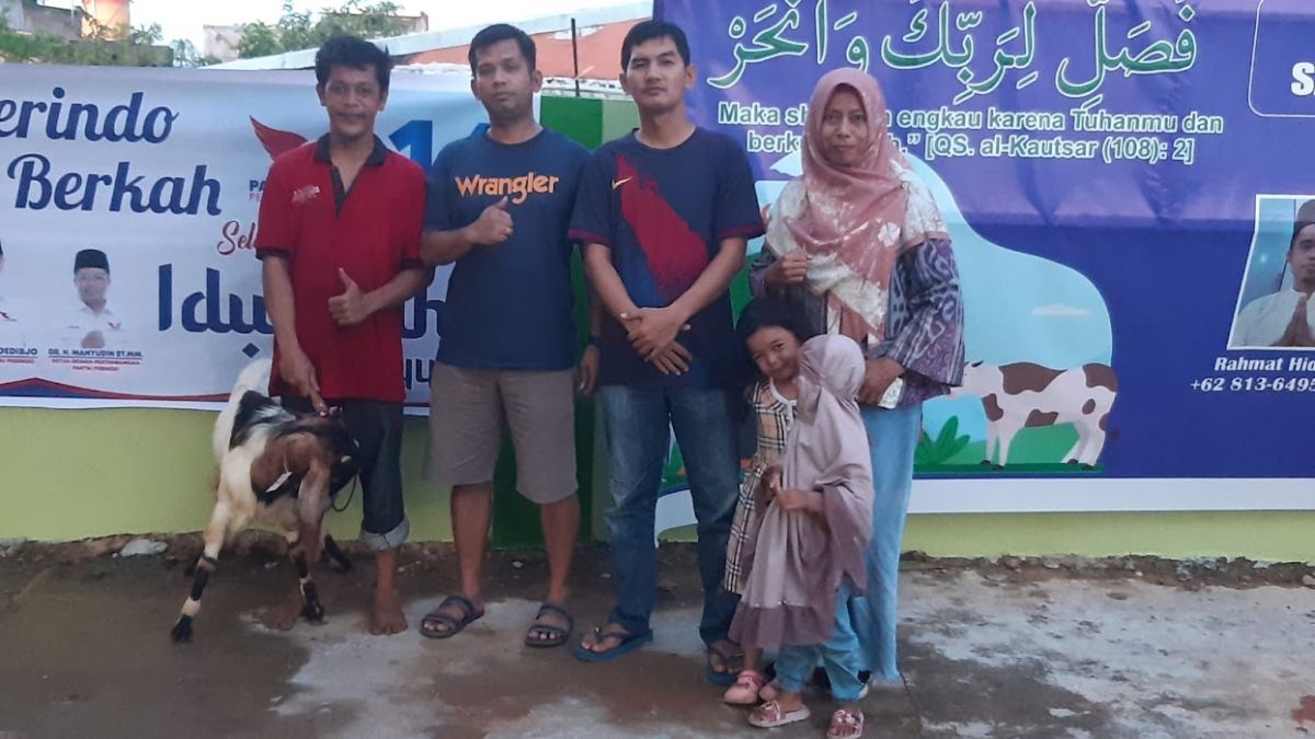 Serahkan Hewan Kurban ke Masyarakat, Kegiatan Rutin DPW Partai Perindo Kepri Setiap Idul Adha