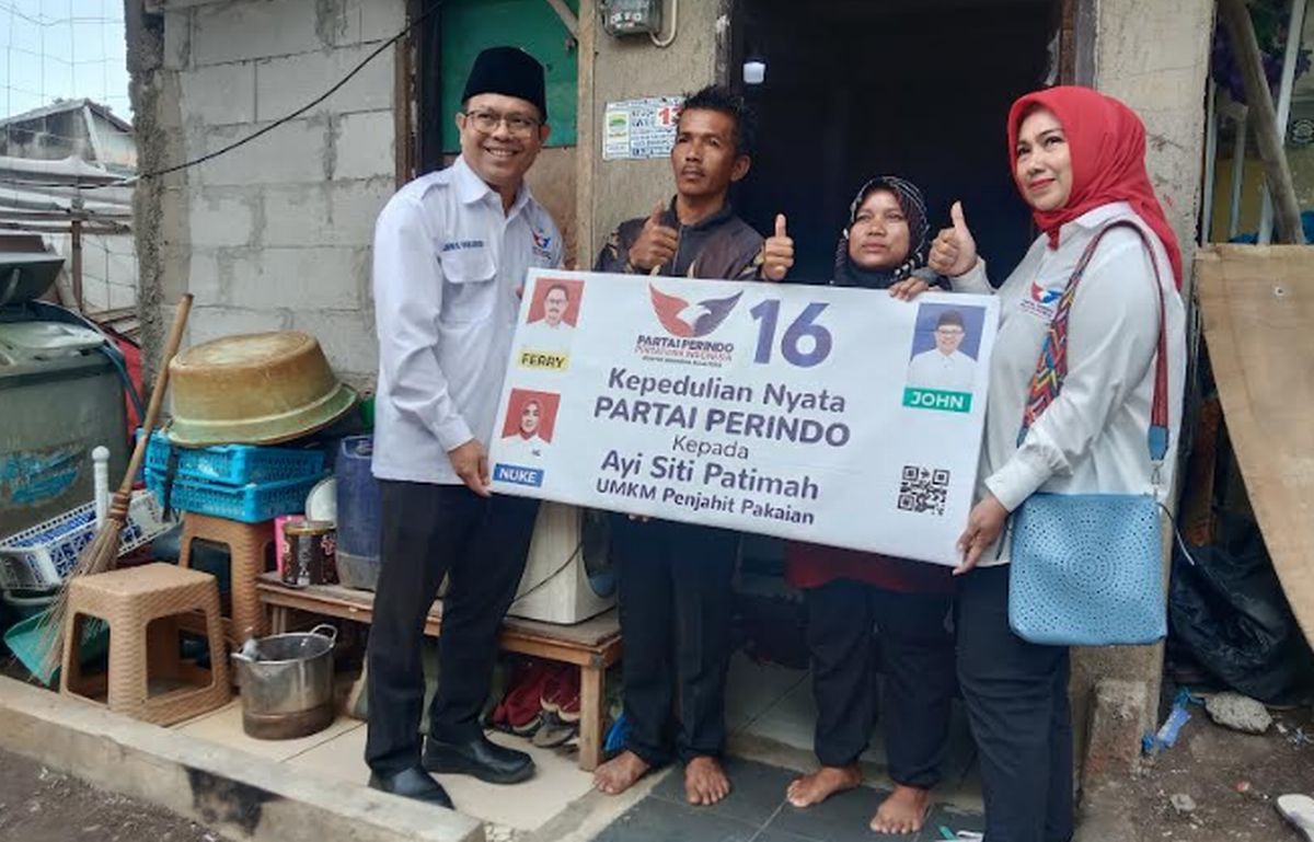 Bagikan Bantuan, Bacaleg Partai Perindo John Binsar Dorong Pelaku UMKM Hidup Sejahtera