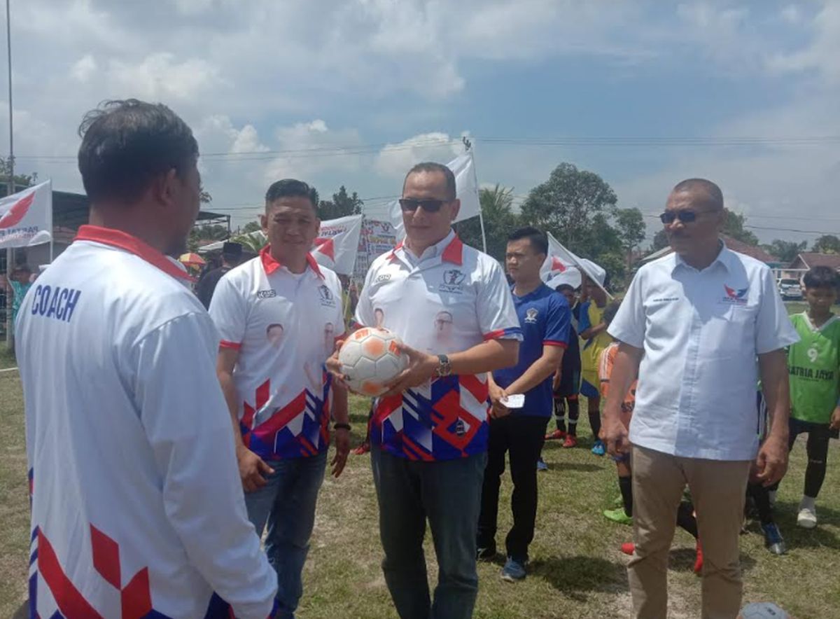 Gelar Turnamen Sepak Bola, Partai Perindo Siak Riau Ingin Bina Anak Jadi Pemain Profesional