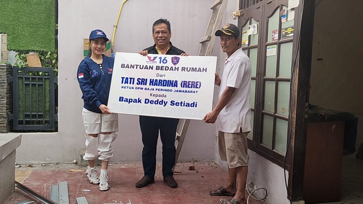 Partai Perindo Bedah Rumah di Kampung Lio, Tati Sri: Supaya Kehidupan Lebih Terjamin