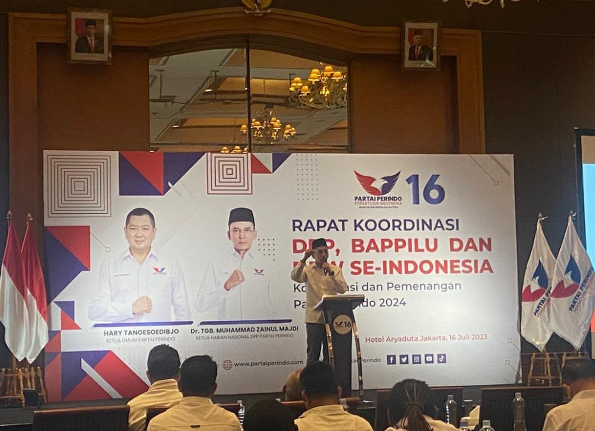 Rakor Partai Perindo, TGB Ajak Kader Ukir Sejarah Kemenangan di Pemilu 2024