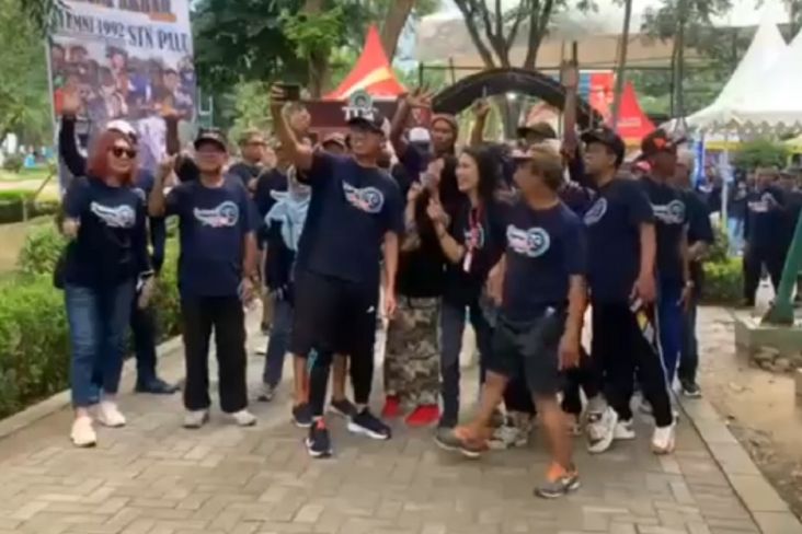 Semarak! Ketua DPP Partai Perindo Hadiri Jalan Sehat Alumni STN Palu 