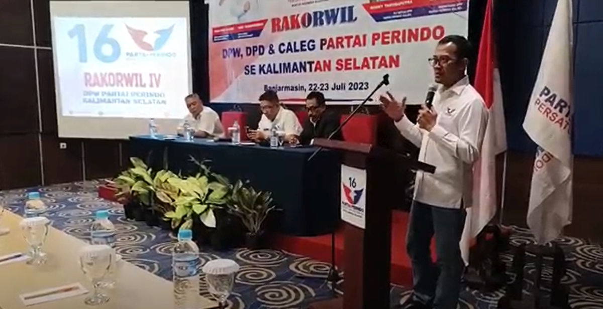 Dihadiri Sekjen, DPW Partai Perindo Kalsel Gelar Rakorwil