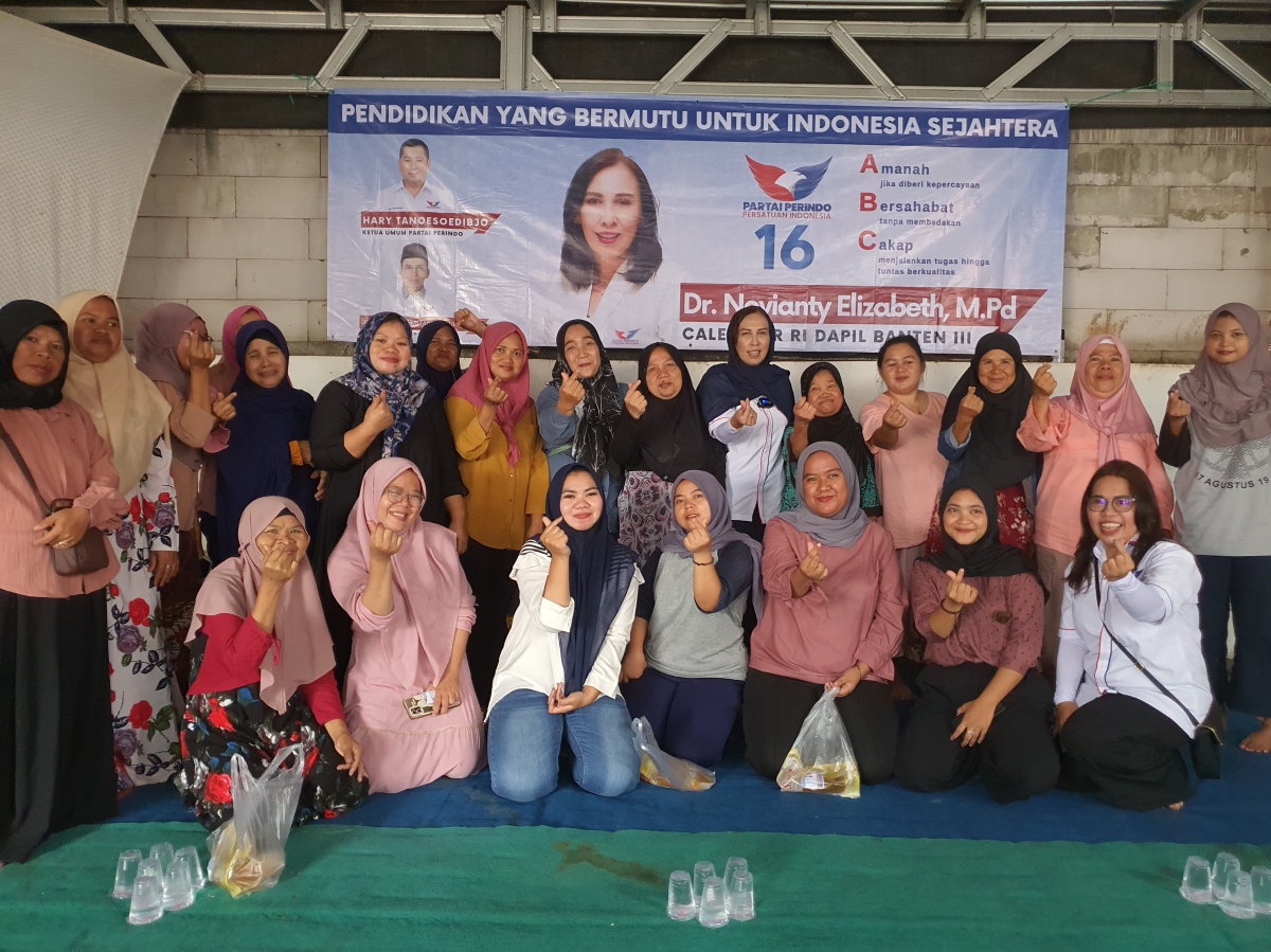 Usung Pendidikan Bermutu, Bacaleg Partai Perindo Novianty Elizabeth Konsolidasi di Ciputat