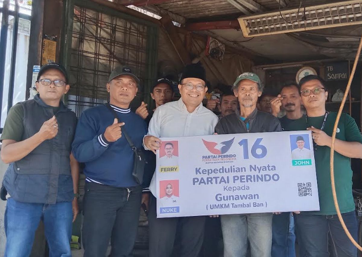 Salurkan Modal ke Pemilik Tambal Ban, Partai Perindo Bandung Berharap Ekonomi Warga Terbantu