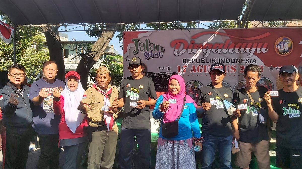 Partai Perindo Surabaya Gelar Jalan Sehat Bareng Bacaleg dan Warga Kalidami