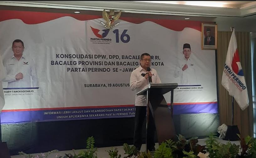 Gembleng 300 Caleg Partai Perindo di Jatim, HT Minta Kerja Keras dan Militan