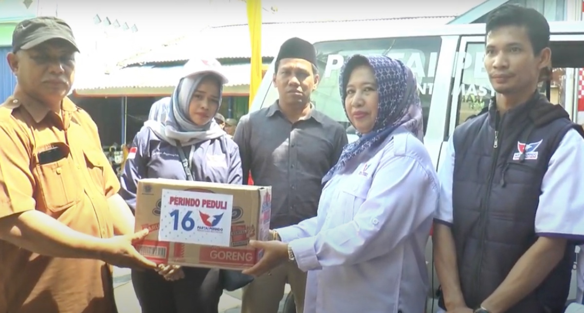 Hanguskan Puluhan Rumah, Partai Perindo Bantu Korban Kebakaran di Kaltara