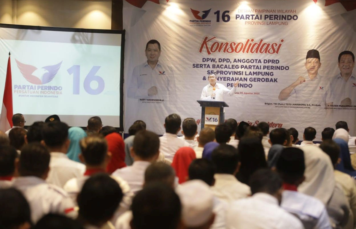 Hary Tanoesoedibjo Gelar Konsolidasi di Lampung, Yakin Partai Perindo dan Ganjar Pranowo Menang